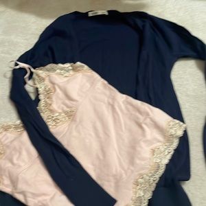 Navy cardigan with camisole